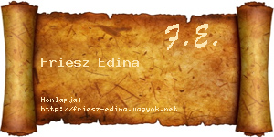 Friesz Edina névjegykártya